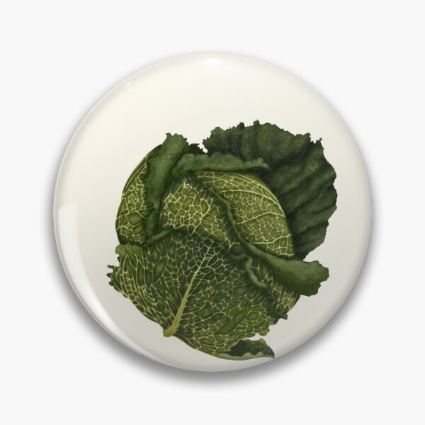 Item preview, Savoy Cabbage Botanical Print - Brassica Kitchen Vegetable Art designed and sold by Fiurdelin.