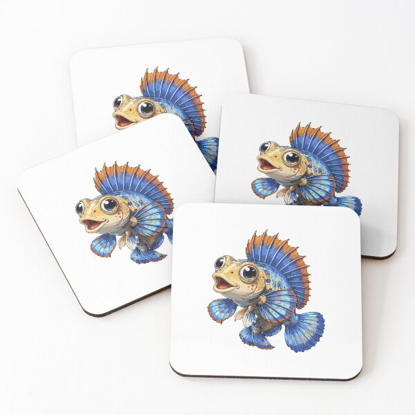 Item preview, Cute Blue Betta Fish Cartoon Vector Illustration designed and sold by Krincydigitalart.