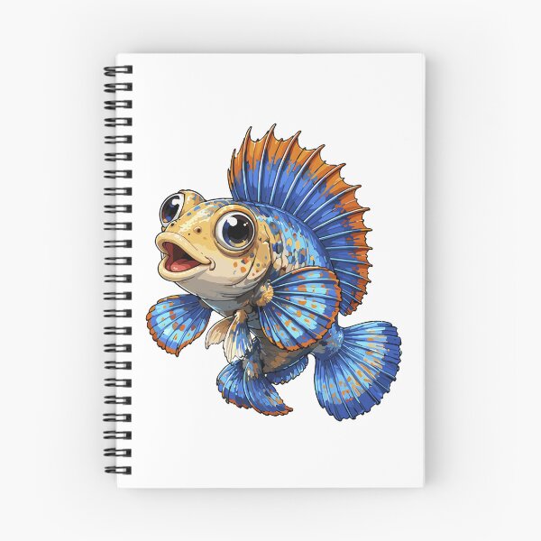 Item preview, Cute Blue Betta Fish Cartoon Vector Illustration designed and sold by Krincydigitalart.