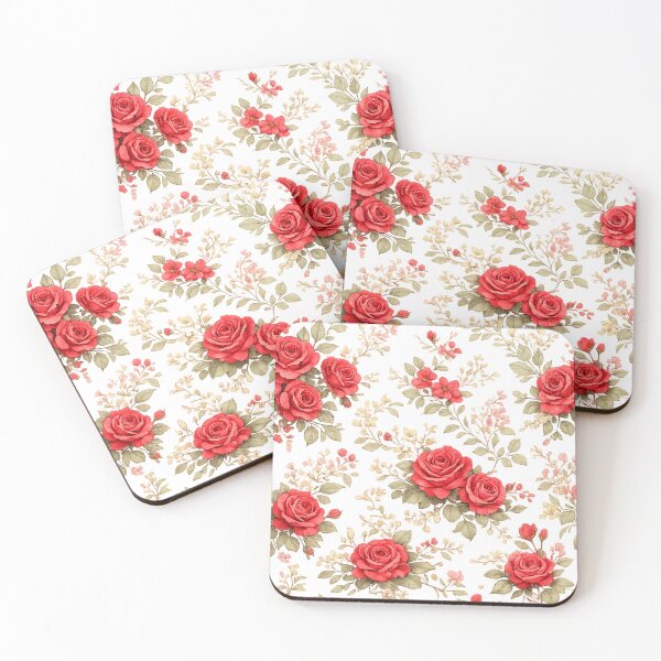 Item preview, Elegant Red Rose Pattern – Romantic Floral Aesthetic designed and sold by Seculinator.