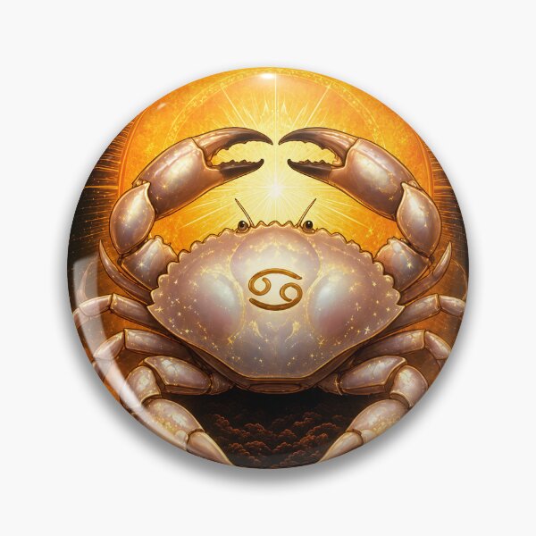 Item preview, Radiant Golden Cancer Zodiac Crab Art - Celestial Astrology designed and sold by Clavivs.