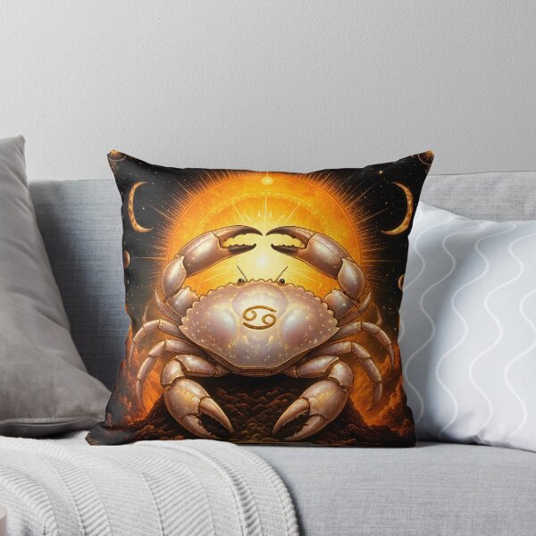 Item preview, Radiant Golden Cancer Zodiac Crab Art - Celestial Astrology designed and sold by Clavivs.