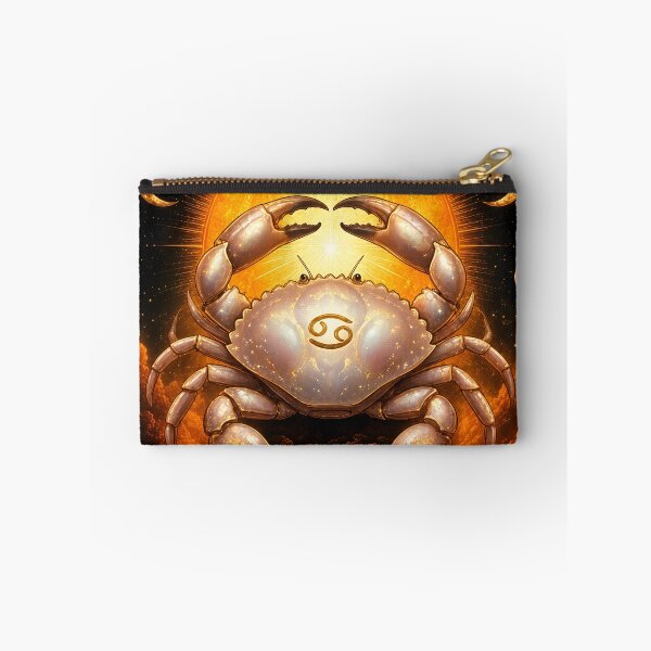 Item preview, Radiant Golden Cancer Zodiac Crab Art - Celestial Astrology designed and sold by Clavivs.