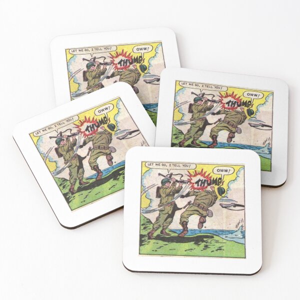Item preview, Vintage Military War Comic Battlefield Fight Retro Pulp Action Panel designed and sold by Lilith.3x313 Vault.
