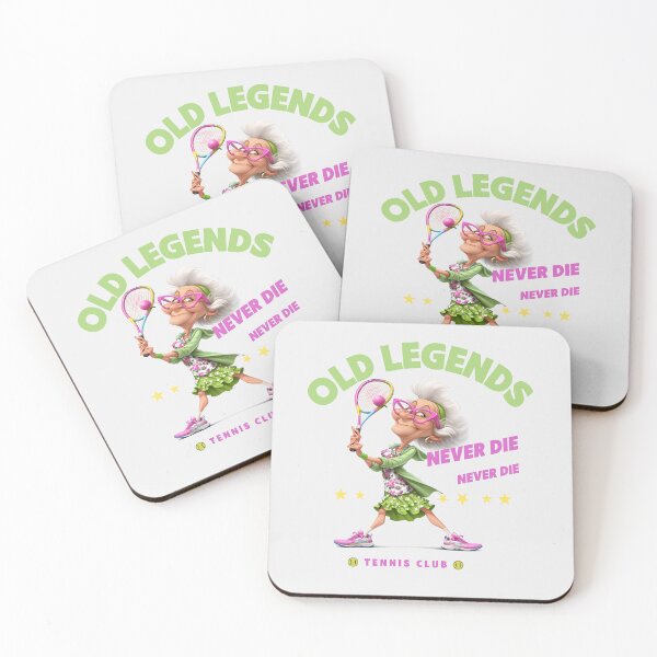 Item preview, Old Legends Never Die – Funny Tennis Senior designed and sold by AngryToro.