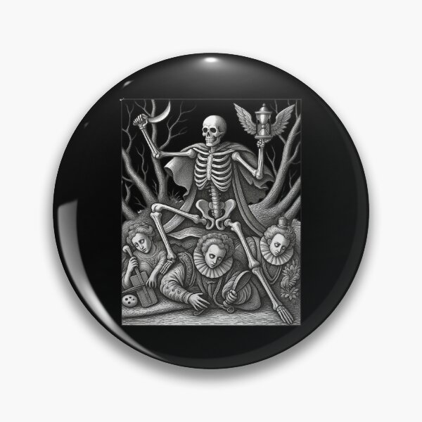 Item preview, Death Holds the Hourglass | Grim Reaper Gothic Art. designed and sold by HorrorInkStudio.