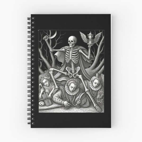 Item preview, Death Holds the Hourglass | Grim Reaper Gothic Art. designed and sold by HorrorInkStudio.