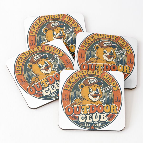 Item preview, Legendary Dads Outdoor Club Retro Fathers Day Mascot designed and sold by NeoPrintArt.