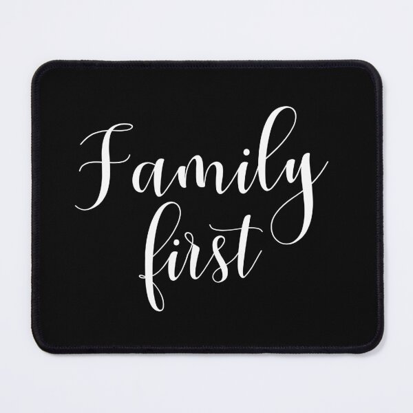 Item preview, Family First Typography Quote designed and sold by teeperfect.