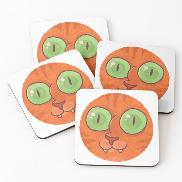 Item preview, Ginger Cat Face With Big Green Eyes designed and sold by tavillustration.