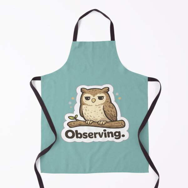 Item preview, Observing. Owl Meme | Deadpan Animal Sticker Design designed and sold by BabyStark.