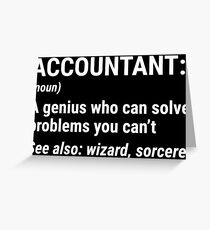Funny Accountant Definition Solve Problems T-shirt Greeting Card