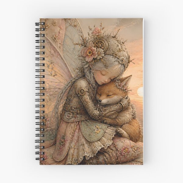 Item preview, Frost Faerie Hugging Fox Pup designed and sold by sigmaartstudio.