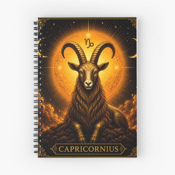 Item preview, Capricorn Zodiac: Golden Celestial Goat Astrology Art designed and sold by Clavivs.