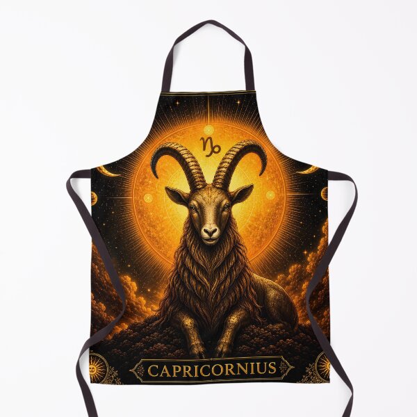 Item preview, Capricorn Zodiac: Golden Celestial Goat Astrology Art designed and sold by Clavivs.