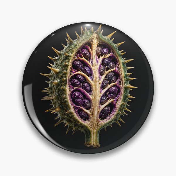 Item preview, Dark Botanical Anatomy Golden Datura Pod designed and sold by MarVan-Prints.