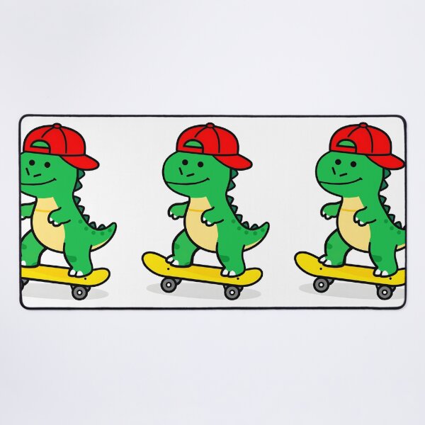 Item preview, Cute T-Rex Dinosaur on Skateboard | Kawaii Dino Skater Boy designed and sold by Felia001.