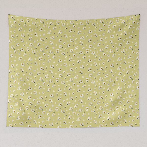 Item preview, White Floral Sprig On Sage Green Background Pattern designed and sold by igraphixart.