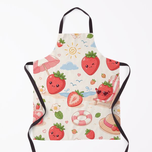 Item preview, Summer Strawberry Kawaii Pattern – Cute Anime Fruit Aesthetic designed and sold by jomanadesigns.
