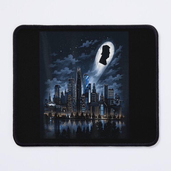 Item preview, Trump Signal Silhouette Over Dark City Skyline Night Moonlight Graphic Art designed and sold by StuZabine.