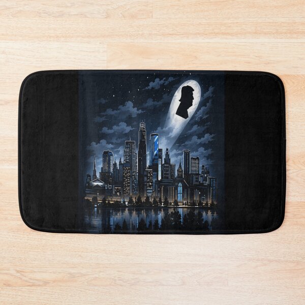 Item preview, Trump Signal Silhouette Over Dark City Skyline Night Moonlight Graphic Art designed and sold by StuZabine.