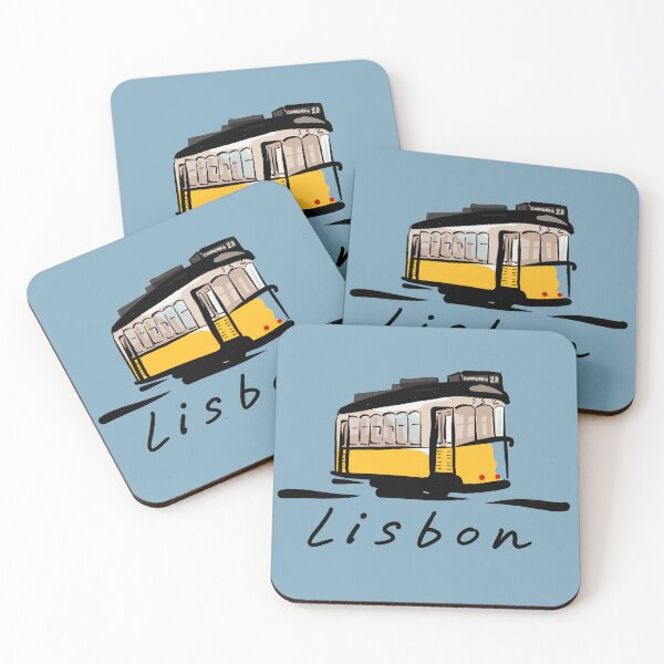 Item preview, Lisbon Tram – Chiado Portugal Travel Illustration designed and sold by Covo Studio.