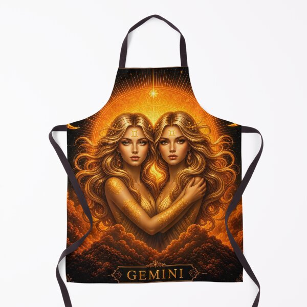 Item preview, Ethereal Gemini Twins: Golden Zodiac Goddesses Celestial Art designed and sold by Clavivs.