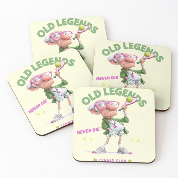 Item preview, Old Legends Never Die – Senior Tennis Player designed and sold by AngryToro.