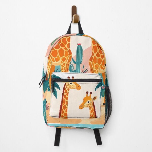 Item preview, Deux giraffes in the tropics, a oasis with palm trees and cacti designed and sold by Mevissart.