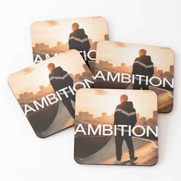 Item preview, Ambition Motivational Poster - Skateboard City Sunset Hustle Mindset Success Dream designed and sold by RAMHEARTS.