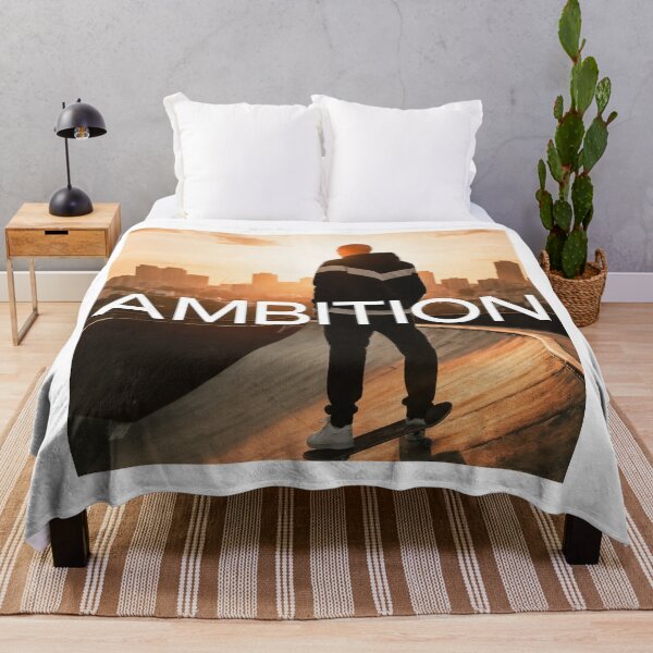 Item preview, Ambition Motivational Poster - Skateboard City Sunset Hustle Mindset Success Dream designed and sold by AiNaturalsOnly.