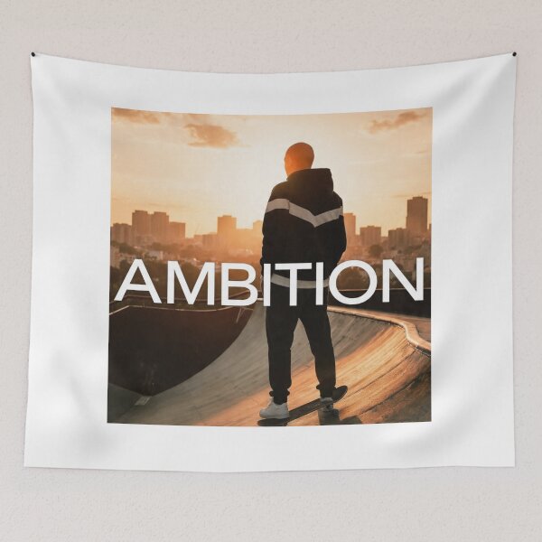 Item preview, Ambition Motivational Poster - Skateboard City Sunset Hustle Mindset Success Dream designed and sold by AiNaturalsOnly.