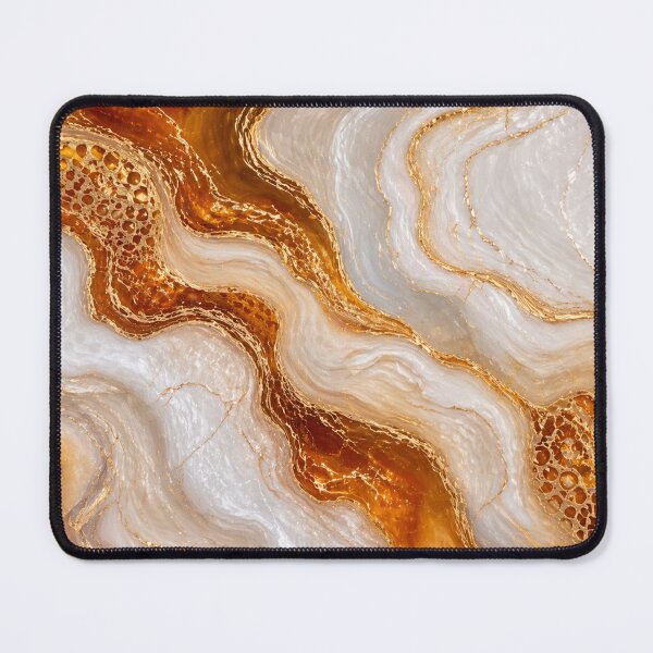 Item preview, Amber Luxe Marble – Elegant Geode Fluid Art designed and sold by annenambiro.