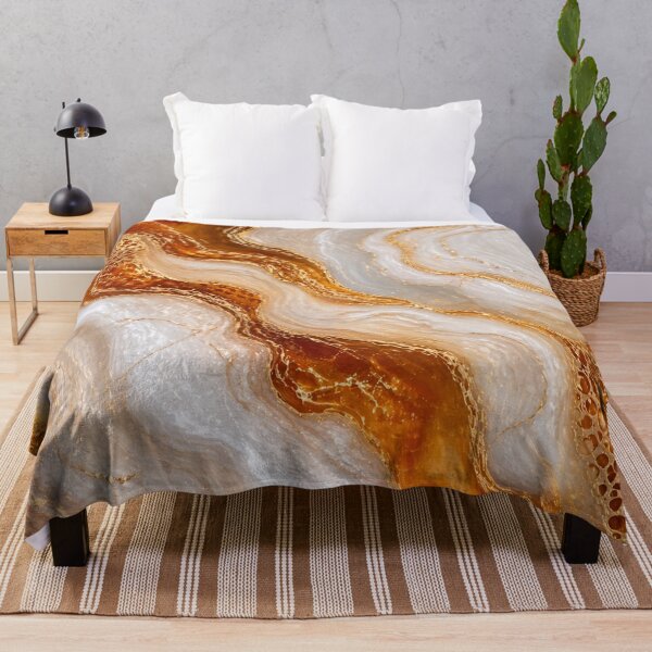 Item preview, Amber Luxe Marble – Elegant Geode Fluid Art designed and sold by annenambiro.