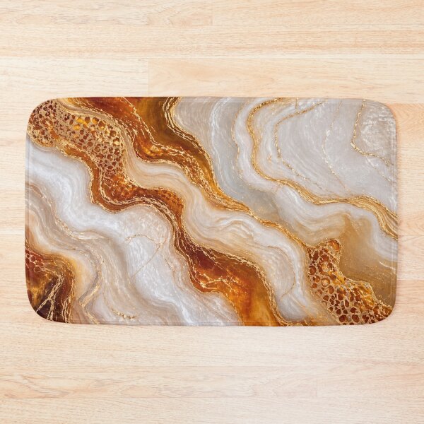 Item preview, Amber Luxe Marble – Elegant Geode Fluid Art designed and sold by annenambiro.