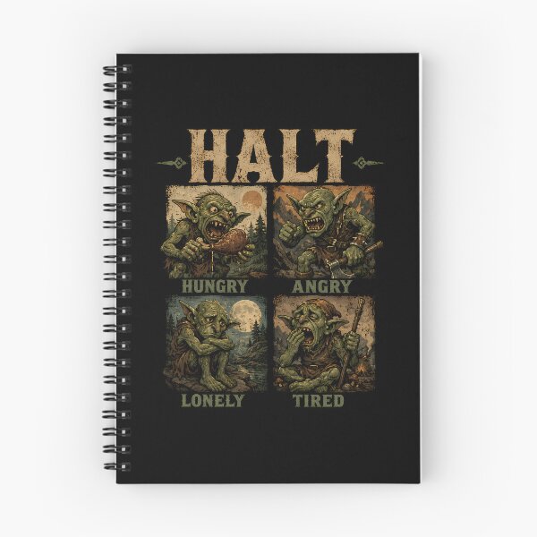 Item preview, H.A.L.T. - Control Your Inner Goblin designed and sold by Funny Vintage Stickers And T-Shirts.