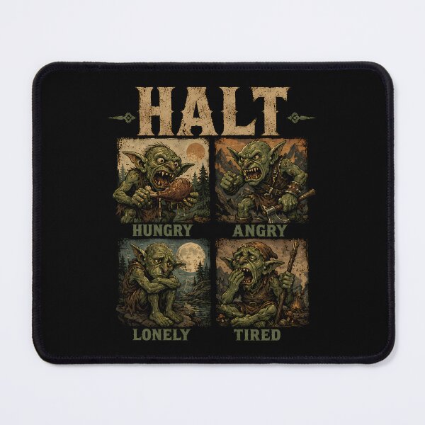 Item preview, H.A.L.T. - Control Your Inner Goblin designed and sold by Funny Vintage Stickers And T-Shirts.