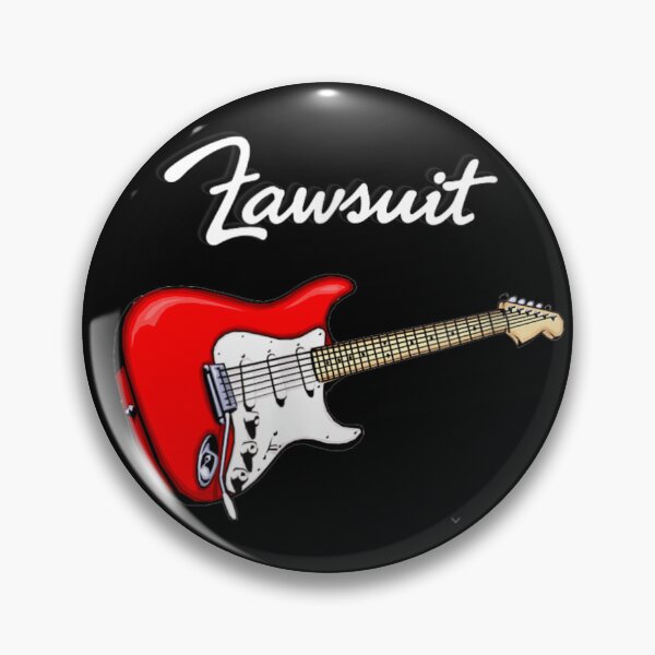 Item preview, Lawsuit Red Electric Guitar Parody Logo Vintage Rock Music Graphic designed and sold by StuZabine.