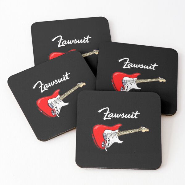 Item preview, Lawsuit Red Electric Guitar Parody Logo Vintage Rock Music Graphic designed and sold by StuZabine.