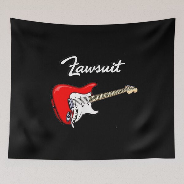 Item preview, Lawsuit Red Electric Guitar Parody Logo Vintage Rock Music Graphic designed and sold by StuZabine.