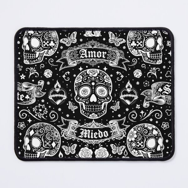Item preview, Sugar Skull Gothic Tattoo Banner Pattern - White designed and sold by Skulls & Calaveras.