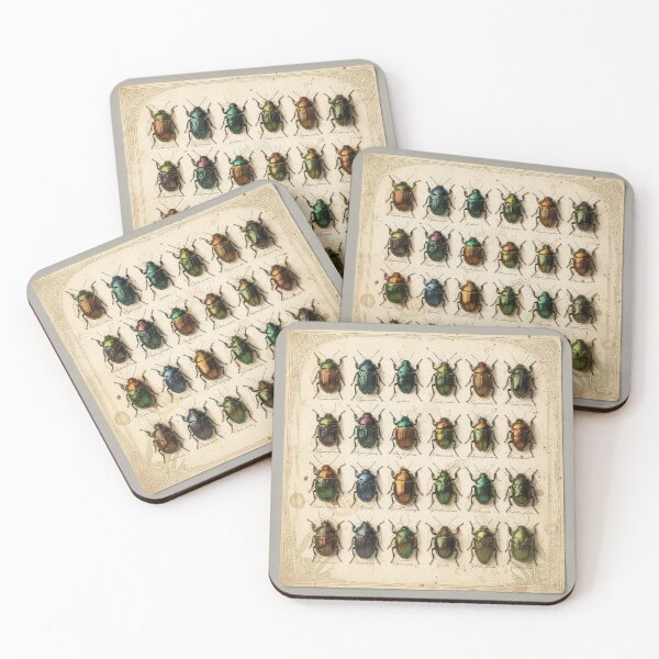 Item preview, Vintage Beetle Specimen Collection Natural History Print designed and sold by PictorialWhimsy.