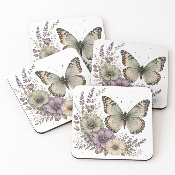 Item preview, Boho Floral Butterfly Artwork designed and sold by PetalGarden.