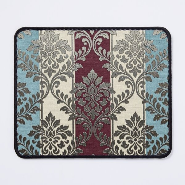 Item preview, Sky Blue, Cream & Burgundy Striped Damask designed and sold by DesignsByPrnces.