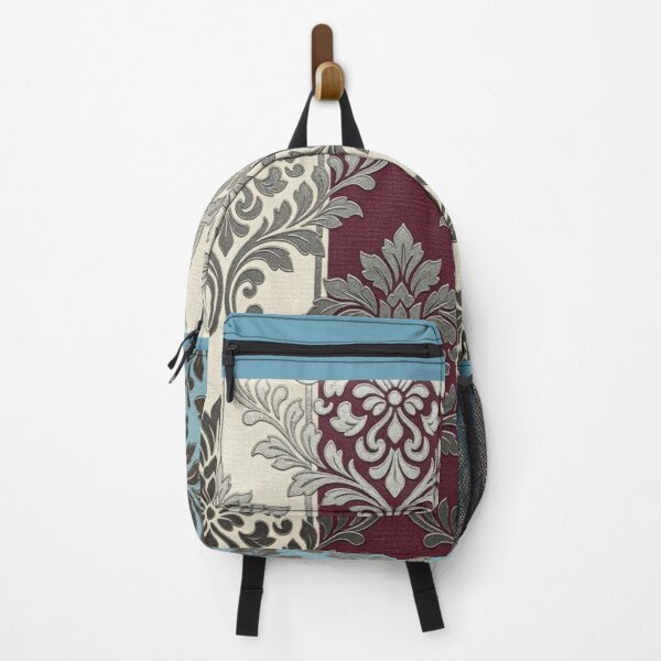 Item preview, Sky Blue, Cream & Burgundy Striped Damask designed and sold by DesignsByPrnces.