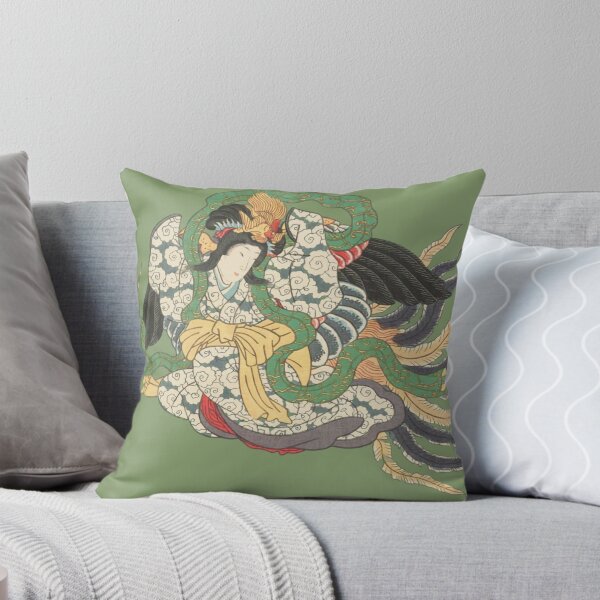 Item preview, Celestial Spirit – Modern Ukiyo-e / Sage Green Edition designed and sold by Black Swallow.