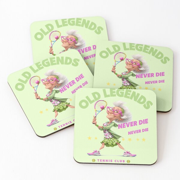 Item preview, Old Legends Never Die – Funny Tennis Legend designed and sold by AngryToro.