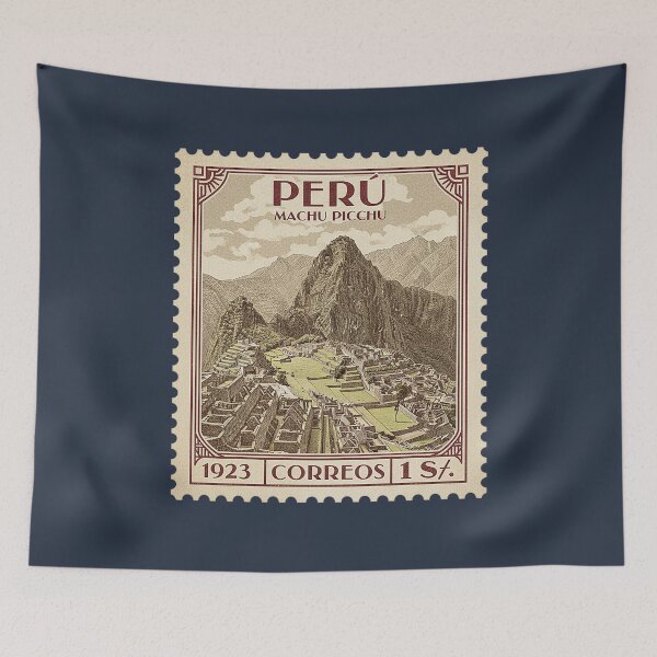 Item preview, Vintage Peru Machu Picchu Travel Stamp Art designed and sold by d247.