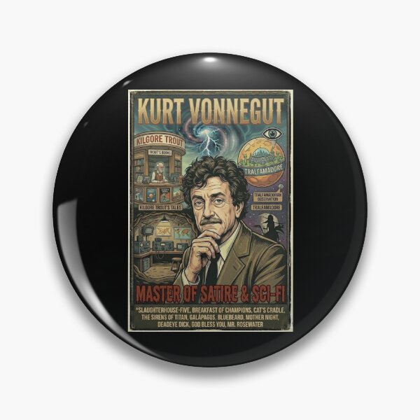Item preview, Kurt Vonnegut Poster designed and sold by Halifaxartguy.