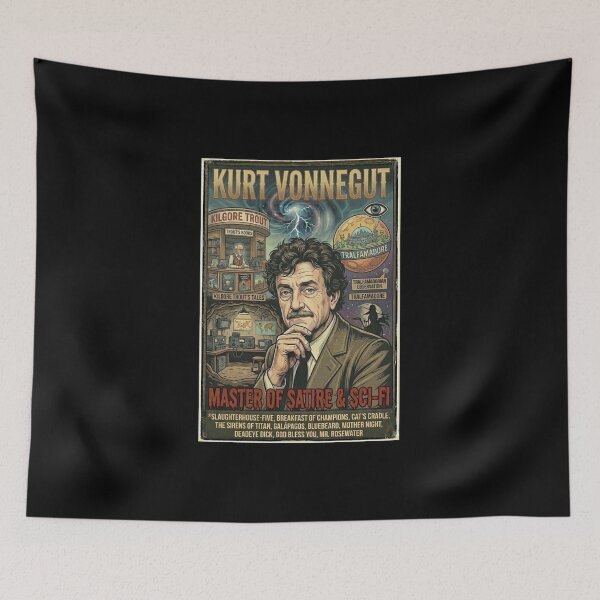 Item preview, Kurt Vonnegut Poster designed and sold by Halifaxartguy.